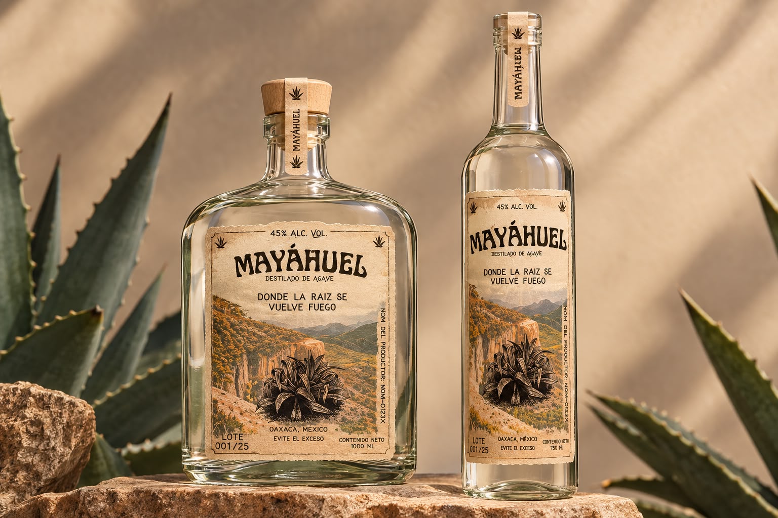 Botellas de Mezcal Mayahuel